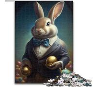 Puzzles pour Adultes 1000 pièces en Bois représentant Un Lapin, activité éducative pour Le développement cognitif, 1000 pièces(50x75cm)