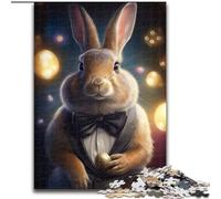 Puzzles pour Adultes 1000 pièces en Bois représentant Un Lapin, idée Cadeau Unique pour décoration d'intérieur, 50x75cm, pour fête d'anniversaire, pour Hommes et Femmes