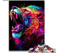 Puzzles pour Adultes, 1000 pièces en Bois représentant Un Lion, activités Amusantes à la Maison, Cadeau d'anniversaire, Cadeau de Voyage, 1000 pièces(50x75cm)