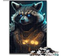Puzzles pour Adultes, 1000 pièces en Bois, thème Futur Raton Laveur, activités Amusantes à la Maison, Cadeau d'anniversaire, Cadeau de Voyage, 1000 pièces(50x75cm)