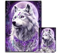 Puzzles pour Adultes, 1000 pièces en Carton, Motif Loup Fantastique, pour la décoration intérieure, Divertissement en Famille, à partir de 14 Ans, 26x38cm