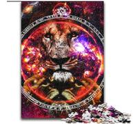 Puzzles pour Adultes 1000 pièces en Carton représentant Le Zodiaque Lion, Parfaits pour Les Adolescents et Les familles, pour Les fêtes (Taille 26x38cm)