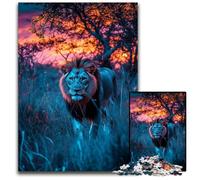 Puzzles pour Adultes, 1000 pièces en Carton représentant Un Lion d'Afrique Intéressant pour réduire Le Stress Idées Cadeaux pour Les 14 Ans et Plus 26x38cm