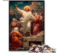 Puzzles pour Adultes, 1000 pièces en vitrail représentant Jésus, Un Art créatif Stimulant pour Les passionnés, Un pour se détendre (Taille 50x75cm)