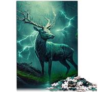 Puzzles pour Adultes 1000 pièces Enchanted Deer Storm Puzzles Gifts 26x38cm est idéal comme Cadeau pour Toute la Famille pour Les Adolescents de 14 Ans et Plus