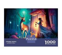 Puzzles pour Adultes 1000 Pièces Enchanted Forest Lantern Puzzle pour Adultes, Jeu De Réflexion, Cadeaux pour Femmes, Activités Amusantes À La Maison 52x38cm/1000pcs