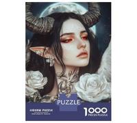 Puzzles pour Adultes 1000 Pièces Enchanted Rose Beauty Puzzles pour Adultes Jeux Relaxants Cadeaux pour Femmes Jeu Stimulant Cadeaux 52x38cm/1000pcs