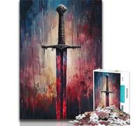 Puzzles pour Adultes 1000 pièces Épée Magique médiévale, activités familiales Amusantes à la Maison, Cadeau d'anniversaire, Cadeaux de Voyage (75x50cm)