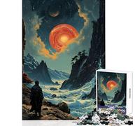 Puzzles pour Adultes 1000 pièces Explorateur sur Une planète inconnue Puzzle de 1000 pièces Jeux relaxants Cadeaux pour Femmes et Hommes Défi Difficile (50x75cm)