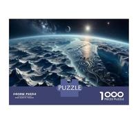 Puzzles pour Adultes 1000 Pièces Exploring Frozen Worlds A Journey Through Ice-Covered Planets Adolescents Puzzles Jeu De Réflexion Améliore La Mémoire Activités Amusantes À La Maison 38x26cm/1000pcs