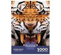 Puzzles pour Adultes 1000 Pièces Face Tiger 3D Puzzle Jeux Relaxants Difficile, Difficile, Stimulant À Terminer 70x50cm/1000pcs
