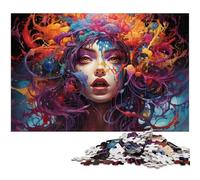 Puzzles pour Adultes 1000 pièces Fantaisie Femme étrange Décoration de la Maison Puzzles Cadeaux de Noël 1000 pièces (75 x 50 cm)