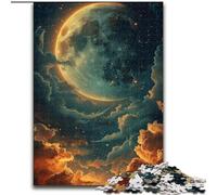 Puzzles pour Adultes,1000 pièces,fantastiques,Lune et Nuages,Puzzles impossibles pour Adultes,Cadeau Amusant à Faire soi-même,adapté à la décoration de la Maison,du Salon,du Bureau (Taille 26x38cm)