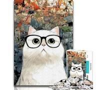 Puzzles pour Adultes 1000 pièces Fantasy Art Cat, Jeux éducatifs, décoration d'intérieur, idéal comme Cadeau pour Toute la Famille 38x26cm