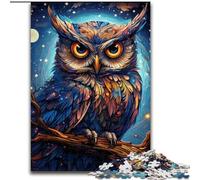 Puzzles pour Adultes 1000 pièces Fantasy Art Owl Jigsaw Adult Game Gift Family Interactive Game Brain Challenge Gift (Taille : 26x38cm)