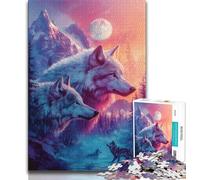 Puzzles pour Adultes 1000 pièces Fantasy Art Wolf, Puzzle Adulte, défi Difficile à Offrir en Cadeau à Toute la Famille (Taille 38x26cm)