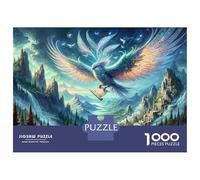 Puzzles pour Adultes 1000 Pièces Fantasy Artwork Mythical Bird with Scroll Puzzles pour Adultes Jeu Manuel Défi Difficile Aidez Votre Cerveau À Faire Travailler 52x38cm/1000pcs