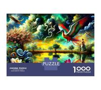 Puzzles Pour Adultes 1000 Pièces Fantasy Artwork with Mythical Creatures-1 Puzzle Pour Adultes, Jouet, Décoration Murale, Cadeaux Pour Femmes, Cadeaux Uniques Pour Anniversaire Et Noël 38x26cm/1000pcs