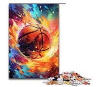 Puzzles pour Adultes 1000 pièces Fantasy Color Basketball Jigsaw Puzzle Home Educational Games DIY Toys Great Gift for Games 1000 PCS (38x26cm)