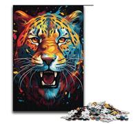 Puzzles pour Adultes 1000 pièces Fantasy Colorful Leopard Jigsaw Puzzle Home Educational Games DIY Toys Great Gift for Games 1000 PCS (38x26cm)