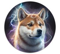 Puzzles pour Adultes 1000 pièces Fantasy Dog Puzzle Rond 1000 pièces Idéal pour décorer et stimuler Le Cerveau Cadeau 67,5 x 67,5 cm