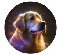 Puzzles pour Adultes 1000 pièces Fantasy Dog Puzzle Rond en Carton Un pour Noël ou Un Anniversaire 1000 pièces (67,5x67,5cm)