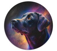 Puzzles pour Adultes 1000 pièces Fantasy Dog Puzzles Ronds pour 1000 pièces Idée Cadeau d'anniversaire, Jeu de réflexion Stimulant 67,5 x 67,5 cm