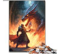 Puzzles pour Adultes 1000 pièces Fantasy Dragon Art Puzzle Idéal pour Les Amoureux, du Nouvel an, de la Saint-Valentin (Taille : 50x75cm)