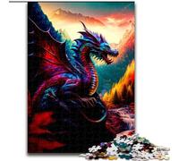 Puzzles pour Adultes 1000 pièces Fantasy Dragon Puzzle Jeu interactif Familial, idéal pour Les Adolescents, Cadeau Casse-tête (Taille : 50x75cm)