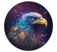 Puzzles pour Adultes 1000 pièces Fantasy Eagle Puzzle Rond 1000 pièces Décoration DIY, Défi cérébral, pour Adulte, Famille, Cadeau de Vacances 67,5 x 67,5 cm