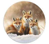 Puzzles pour Adultes 1000 pièces Fantasy Fox Puzzle Rond 1000 pièces Jeu Familial interactif, adapté aux 14 Ans et Plus 67,5 x 67,5 cm