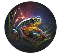 Puzzles pour Adultes 1000 pièces Fantasy Frog Puzzle Rond 1000 pièces Idéal pour décorer et stimuler Le Cerveau Cadeau 67,5 x 67,5 cm