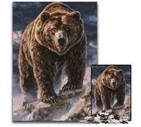 Puzzles pour Adultes, 1000 pièces Fantasy Grizzlies, Puzzles en Bois, décoration d'intérieur colorée et Jeu Familial interactif, 50x75cm