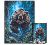 Puzzles pour Adultes 1000 pièces Fantasy Grizzlies Puzzles en Bois Jeux éducatifs Jouets à Faire soi-même, Cadeau d'anniversaire, Cadeaux pour Les 14 Ans 50x75cm