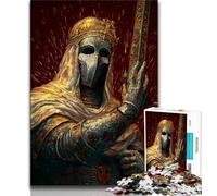 Puzzles pour Adultes 1000 pièces Fantasy Knight, activité familiale Amusante à la Maison, Cadeau d'anniversaire, Cadeau de Voyage (38x26cm)