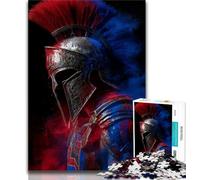 Puzzles pour Adultes 1000 pièces Fantasy Knight Warrior 1000 pièces Jigsaw Staycation Kill Time avec Affiche Assortie et Feuille de Questions 75x50cm