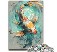Puzzles pour Adultes 1000 pièces Fantasy Koi Jeu Stimulant Jouets à Offrir en Cadeau pour Toute la Famille à partir de 14 Ans 38x26cm