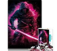 Puzzles pour Adultes 1000 pièces Fantasy Ninja Warrior pour Adolescents, Jouets de Jeu stimulants, décoration Murale, Cadeaux d'anniversaire et de Noël Uniques (Taille 75x50cm)