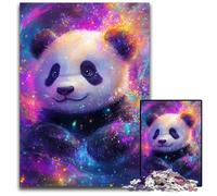 Puzzles pour Adultes 1000 pièces Fantasy Panda Puzzles en Carton Décorations pour la Maison Défi Familial Jouets pour Hommes Femmes aînés Seniors 26x38cm
