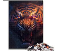 Puzzles pour Adultes 1000 pièces Fantasy Tiger Puzzles stimulants Taille 50x75cm Parfait pour s'amuser en Famille, Jeux de fête, Cadeaux de fête d'anniversaire