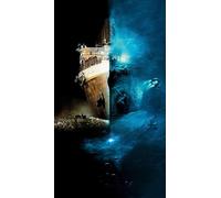 Puzzles pour Adultes 1000 pièces Fantôme Titanic sous Le Ciel Nocturne 70x50CM