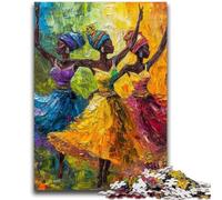 Puzzles pour Adultes 1000 pièces Femme Africaine Jouets éducatifs Jeux familiaux Stimuler l'amour Entre Couples 50x75cm