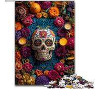 Puzzles pour Adultes 1000 pièces Femme Crâne de Sucre, éducatif et idéal comme Cadeau pour Toute la Famille (Taille 50x75cm)