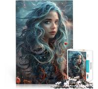 Puzzles pour Adultes 1000 pièces Femmes aux Cheveux Gris d'anime Jouets à Faire soi-même Cadeau d'anniversaire, Cadeaux, décoration Murale 52x38cm