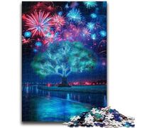 Puzzles pour Adultes 1000 pièces, feu d'artifice coloré, Jeux d'activités familiales stimulants, Jouets à Faire soi-même pour décoration Murale (50x75cm)