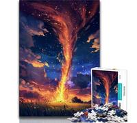 Puzzles pour Adultes 1000 pièces Feu de Joie dans Le Ciel Nocturne Puzzle Adolescent réduction du Stress intéressante Interaction Parent-Enfant 26x38cm