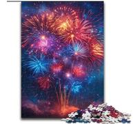 Puzzles pour Adultes 1000 pièces Feux d'artifice dans Le Ciel Puzzles en Carton, Jeu interactif Familial, Cadeau Casse-tête, Jouet éducatif 1000 pièces(26x38cm)