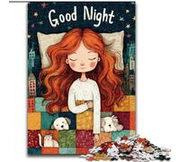 Puzzles pour Adultes 1000 pièces Fille endormie Anti-Stress Défi Difficile Décoration d'intérieur Unique et Cadeaux (Taille 26x38cm)