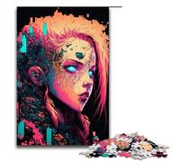 Puzzles pour Adultes 1000 pièces Fille mécanique décoration d'intérieur Jouets à Offrir en Cadeau à Toute la Famille 75 x 50 cm
