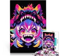 Puzzles pour Adultes 1000 pièces Fille Monstre d'Anime Jeu Familial Anti-Stress Défi Difficile Œuvre d'art 38x26cm